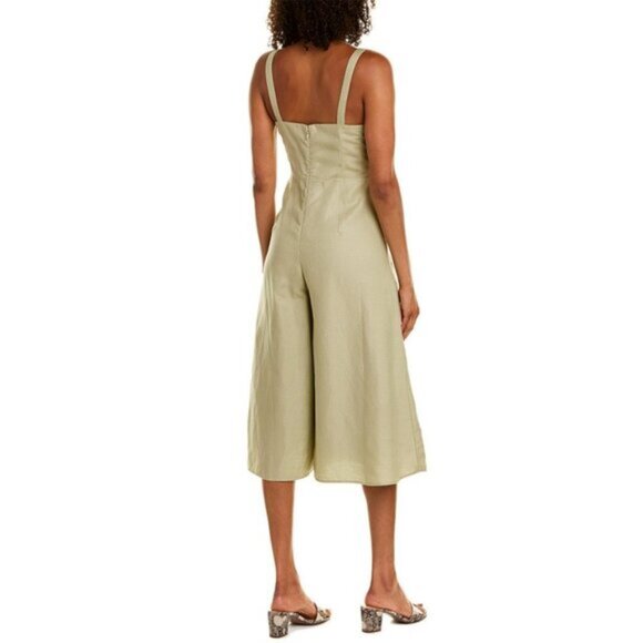 NWT Club Monaco khaki green wide leg jumpsuit 4 - Picture 2 of 13